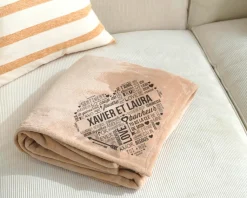 Plaid personnalisé couple - Mots d'Amour