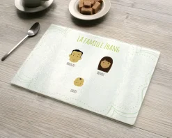 Planche à découper en verre personnalisée - Family Circus
