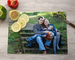 Planche à découper en verre personnalisée - Photo