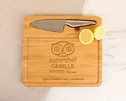 Planche à découper personnalisée avec couteau - Super Chef