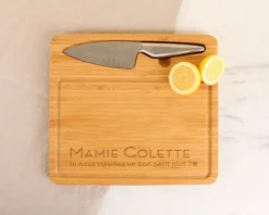 Planche à découper personnalisée avec couteau - Grand-Mère