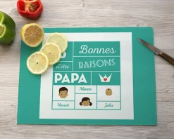 Planche à découper personnalisée papa - Family Circus