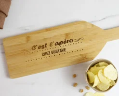 Planche apéro personnalisée en bois - Prénom