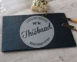 Plateau à Fromage en Ardoise Gravé