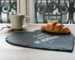 Plateau Ardoise cœur Gravé