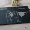 Plateau Ardoise Gravé - Super-Héros
