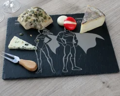 Plateau Ardoise Gravé - Super-Héros