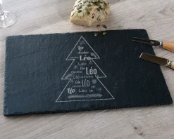 Plateau en Ardoise personnalisé - Collection Sapin Famille