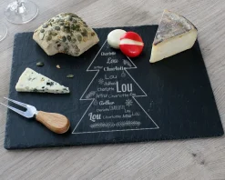 Plateau en Ardoise personnalisé - Collection Sapin Famille