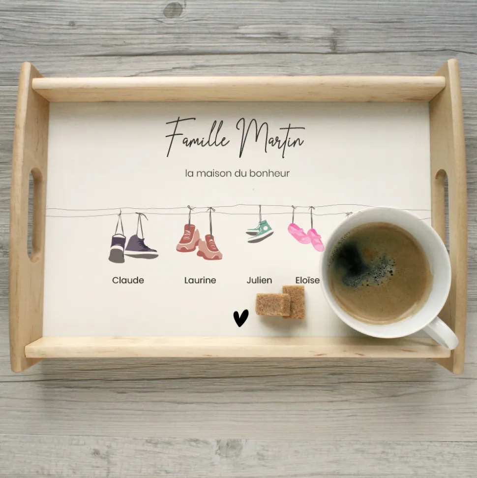 Plateau personnalisé - Famille Chaussures