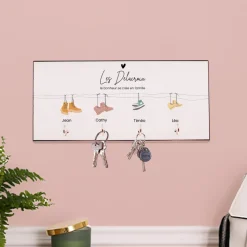 Porte clés mural personnalisé - Famille Chaussures