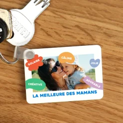 Porte-clé personnalisé - Eclats de Couleurs