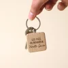 Porte-clés en bois personnalisé - Message