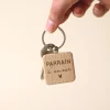 Porte-clés en bois personnalisé - Parrain