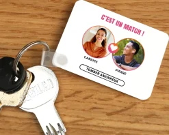 Porte-clés personnalisé - It's a match