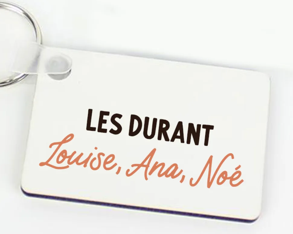 Porte-clés personnalisé - Message