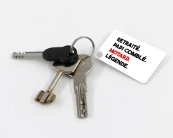 Porte-clés personnalisé - Message Moto