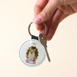 Porte-clés personnalisé en simili cuir - Pet Lovers Club