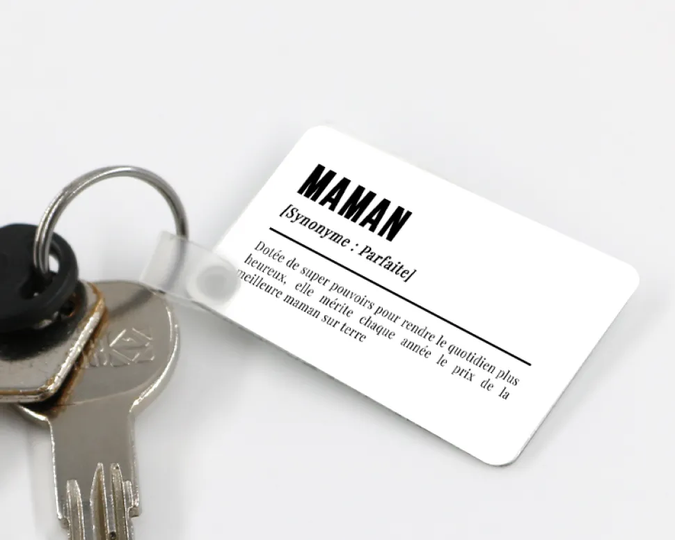 Porte-clés photo - Définition Maman