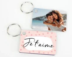 Porte-clés photo - Je t'aime