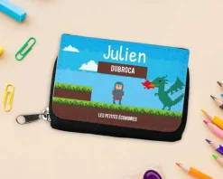 Porte-monnaie personnalisable - Collection Jeux Vidéo Rétro - Version Garçon