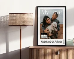 Poster photo personnalisé - Fausse Une de Magazine Couple