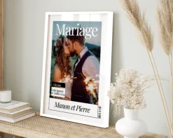 Poster photo personnalisé - Fausse Une de Magazine Couple