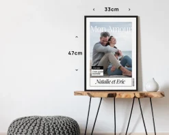 Poster photo personnalisé - Fausse Une de Magazine Couple