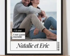 Poster photo personnalisé - Fausse Une de Magazine Couple