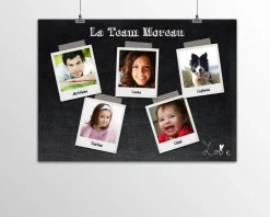 Poster photo personnalisé - Polaroïds Famille