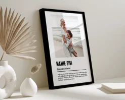 Poster photo personnalisé - Définition Mamie