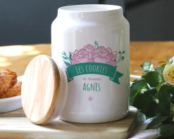 Pot à biscuits personnalisé - Maman Fleurie