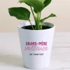 Pot de fleurs personnalisé - Grand mère-veilleuse