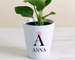 Pot de fleurs personnalisé - Monogramme
