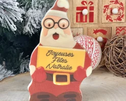 Père noël en chocolat personnalisé