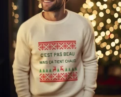 Pull de Noël personnalisé - Message