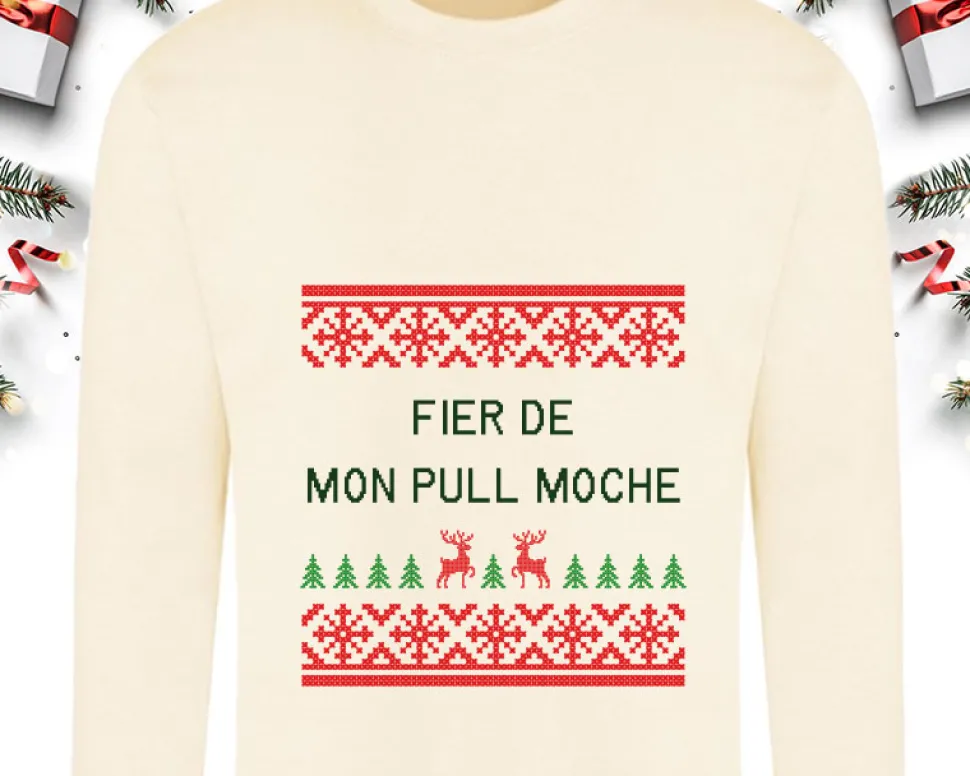 Pull de Noël personnalisé - Message