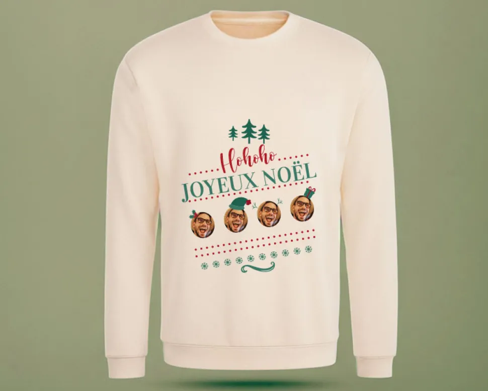 Pull de Noël personnalisé - Photo