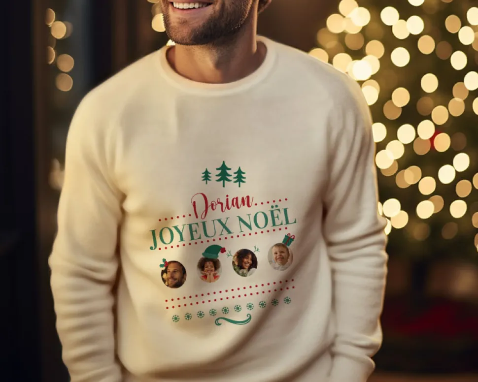 Pull de Noël personnalisé - Photo