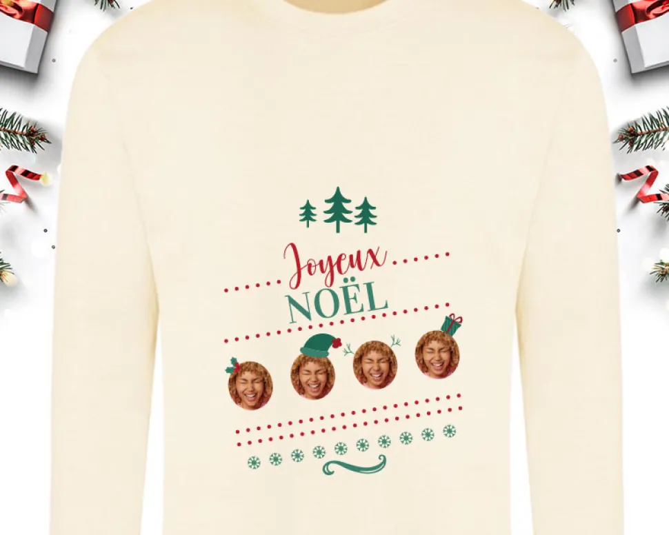 Pull de Noël personnalisé - Photo