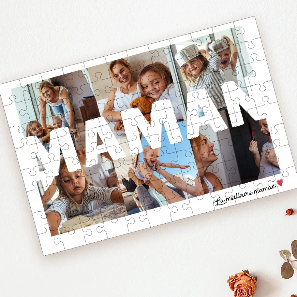 Puzzle personnalisé - Multi photos famille - 96 pièces