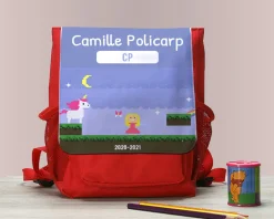 Sac à dos enfant personnalisable - Jeux Vidéo Rétro - Version Fille