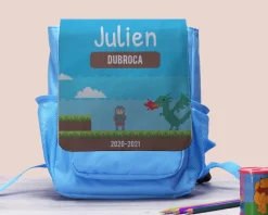 Sac à dos enfant personnalisable - Jeux Vidéo Rétro - Version Garçon
