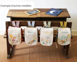 Sac à dos pour enfant personnalisé - La fille et le lapin