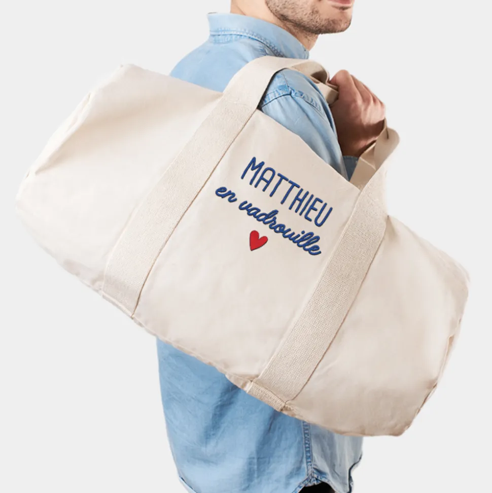 Sac de voyage brodé
