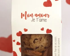 Sachet personnalisé biscuits - Amour