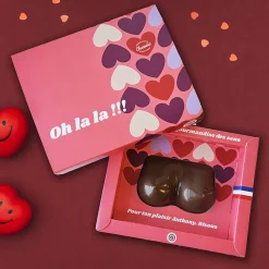Seins en chocolat avec message personnalisable - Erotique