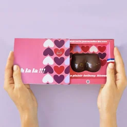 Seins en chocolat avec message personnalisable - Erotique