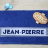 Serviette bleue Personnalisable - Marinière