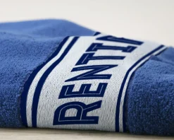 Serviette bleue Personnalisable - Marinière